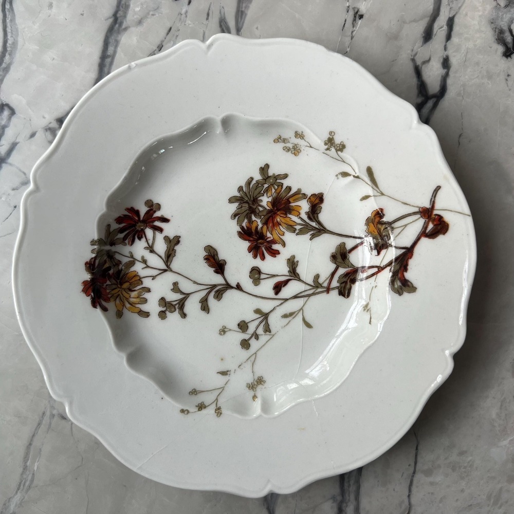Limoge‎ brown flower plate